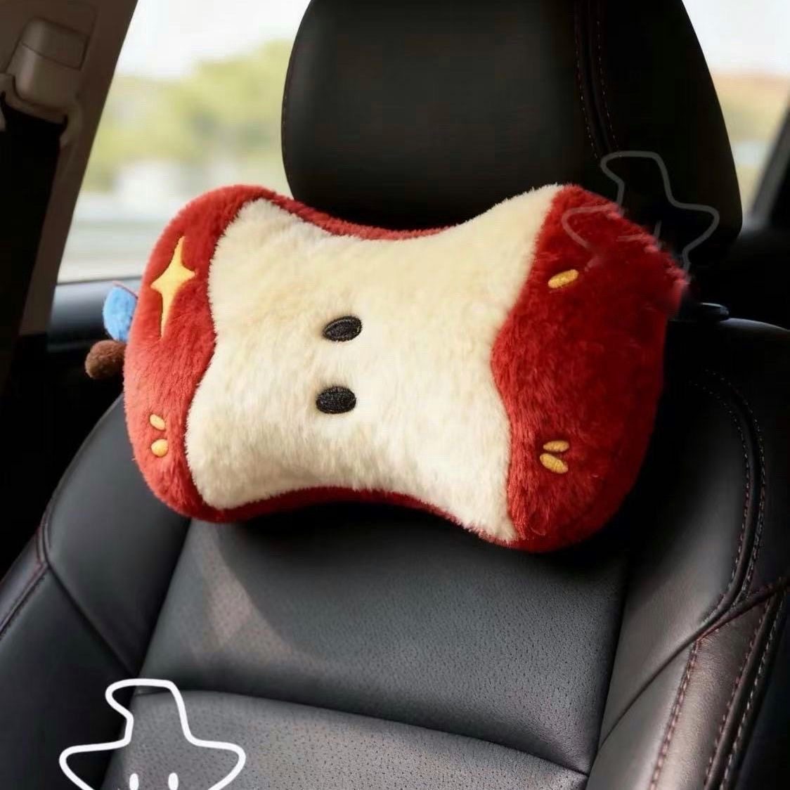 平平安安苹果汽车头枕护颈枕可爱车载枕头创意舒适缓解疲劳女生,淘宝优惠券,粉丝福利购,淘宝优惠卷
