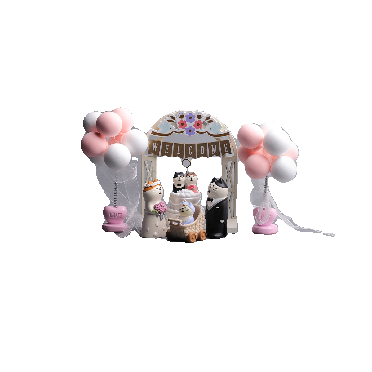 遇见丨杂货婚礼情人节婚庆蛋糕可爱猫咪婴儿公仔树脂小摆件少女心,淘宝优惠券,粉丝福利购,淘宝优惠卷