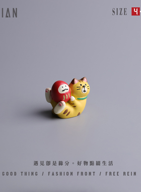 遇见：＂看！躺着赚钱猫！＂摆件