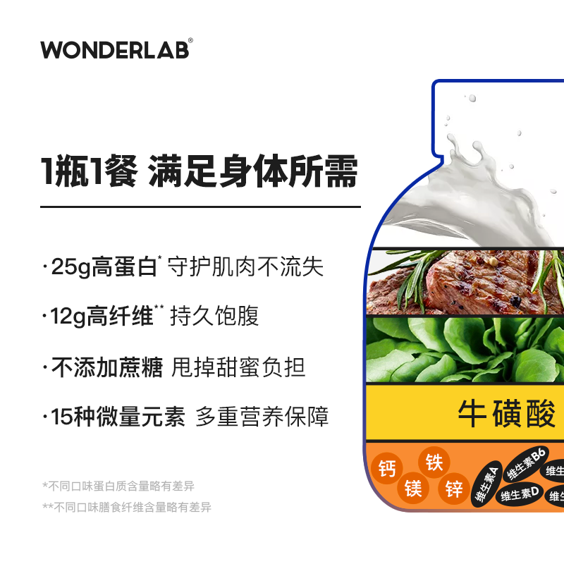 wonderlab小胖瓶嚼嚼代餐奶昔奶茶 wonderlab天然粉粉食品