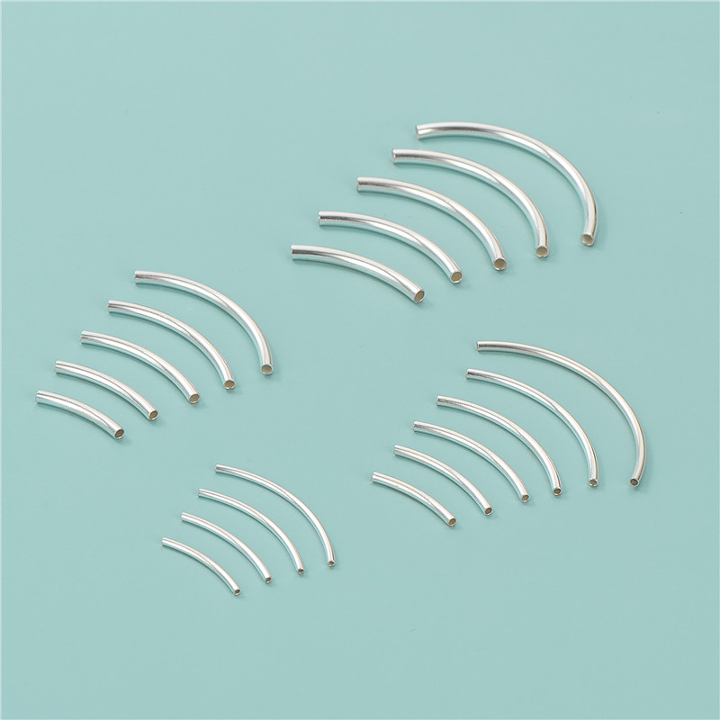 diy素银配件 手工制作编绳串珠手链加工手串光面弯管,淘宝优惠券,粉丝福利购,淘宝优惠卷