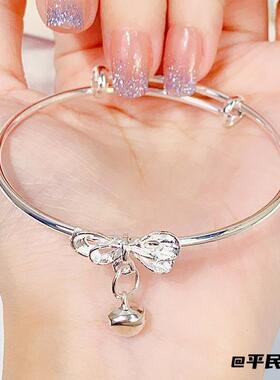 ins甜美手链少女银手镯日韩钛钢