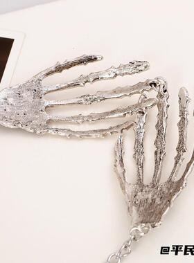 项链个性外骨骼短款复古骷髅朋克