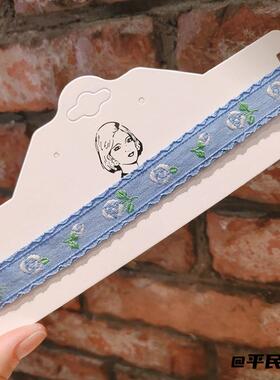 蓝色复古超仙项链锁骨链in玫瑰