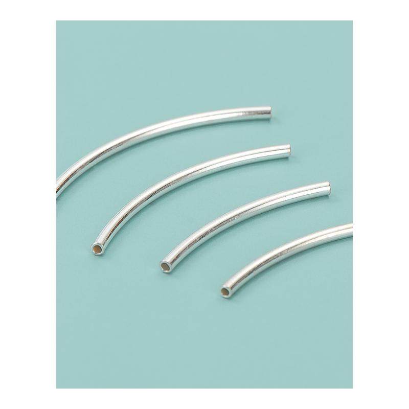 diy素银配件 手工制作编绳串珠手链加工手串光面弯管,淘宝优惠券,粉丝福利购,淘宝优惠卷