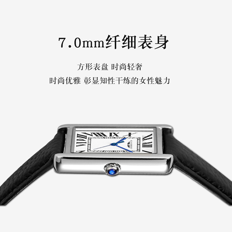 正品旗舰店坦克系列女士新款手表 意卡伊国产腕表