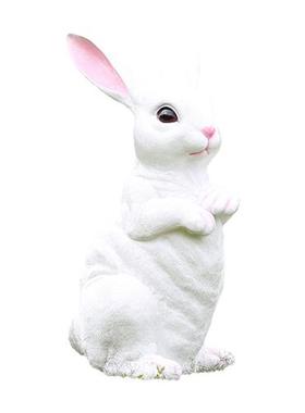 户外花园林别墅景观草地小品仿真动物雕塑庭院装饰小白兔子玻璃钢