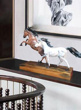 欧式摆件家居饰品乔迁开业礼品新款饰品铸铜骏马客厅办公室工艺品