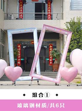 网红打卡拍照玻璃钢云朵秋千座椅雕塑指示牌大提琴爱心装饰品摆件