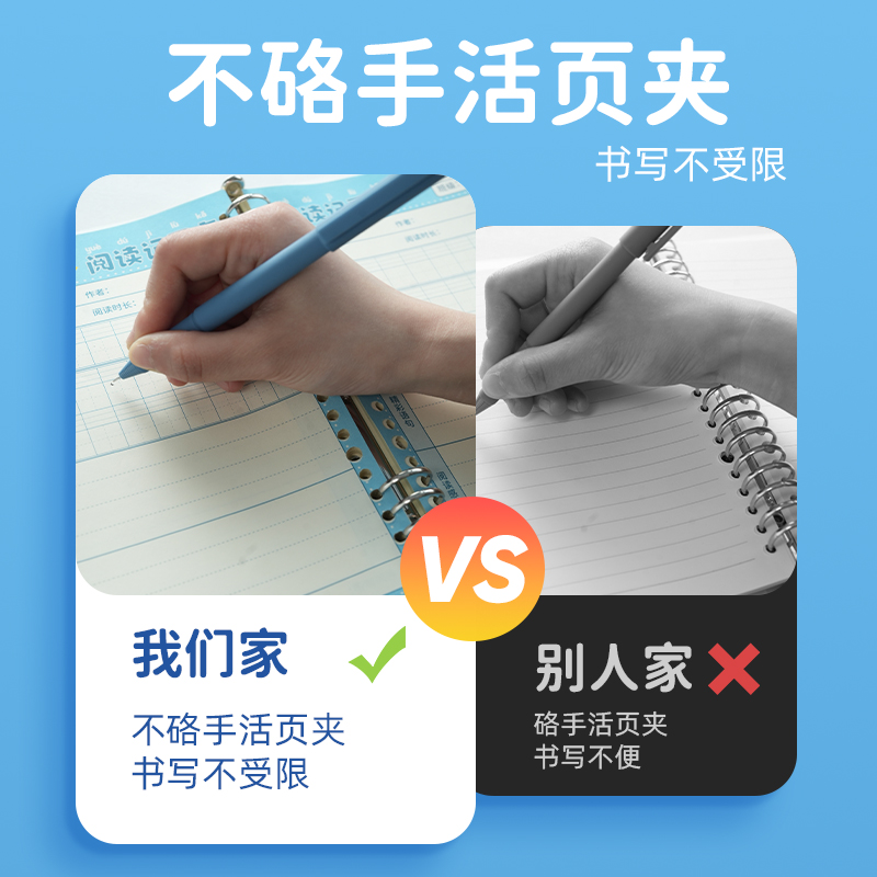 活页阅读记录卡好词好句小学生用读书记录卡日积月累摘抄本摘记本一年级二年级三四年级五年级记笔记本专用-图3