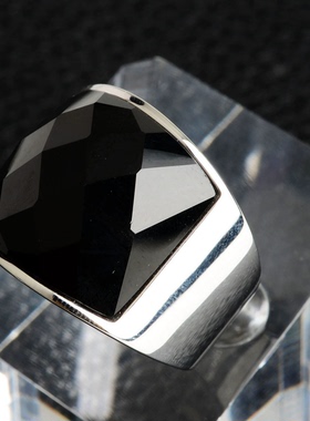 蓝砂石戒指男潮牌高级感