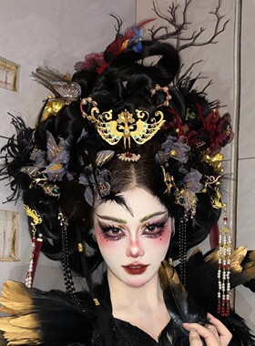 暗黑风发簪合金古风汉服妆造