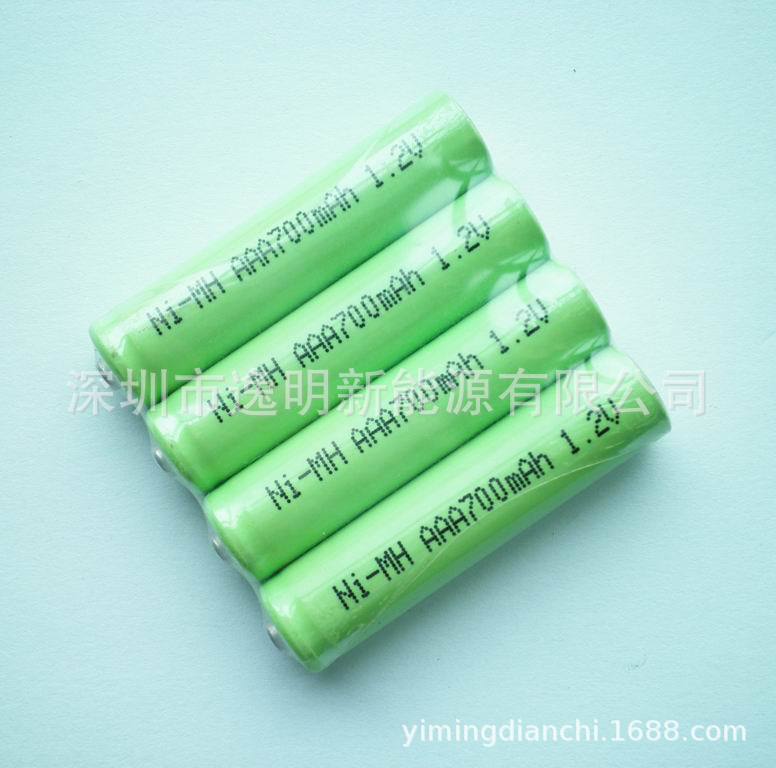 镍氢电池7号可充电电池 AAA700mAh 1.2V草坪灯剃须刀电池带焊片-图2