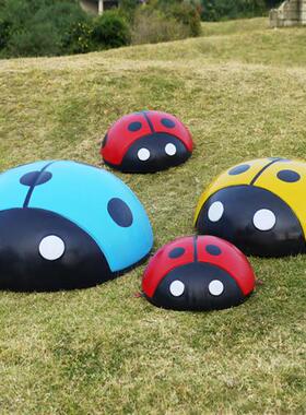 卡通瓢虫摆件户外玻璃钢昆虫雕塑园林景观小区幼儿园商场装饰美陈