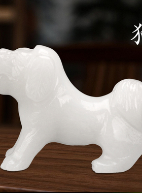 天然汉白玉石十二生肖玉器摆件