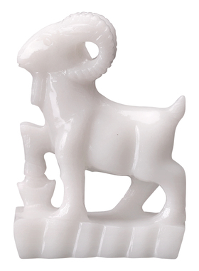 天然玉石汉白玉羊动物摆件