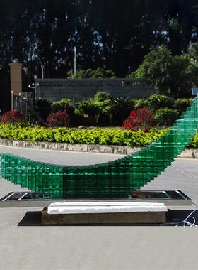 售楼处酒店大堂雕塑大型艺术落地摆件透明树脂亚克力月亮装饰品