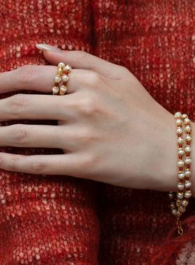 mmagpy珍珠秋千项链女