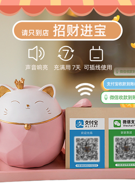 招财猫摆件开业装饰店铺二维码