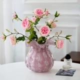 Розовая сумка с деньгами стеклянная ваза толстые украшения гостиная цветочная композиция стеклянная цветочная посуда Высококачественная стеклянная ваза ручной работы