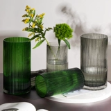 Северная простая прямая полосатая стеклянная лилия ваза современная домашняя гостиная цветочная модель модель модель модели комнаты украшение