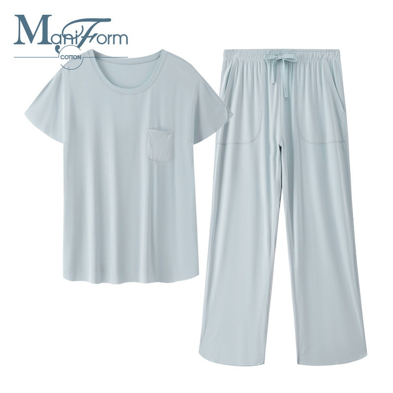 曼妮芬棉质生活莫代尔随意裁睡衣 曼妮芬棉质生活睡衣/家居服套装