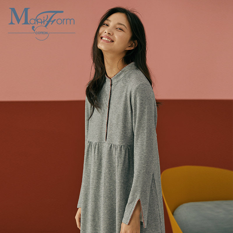 曼妮芬棉质生活40s的针织棉双面布 曼妮芬棉质生活睡裙