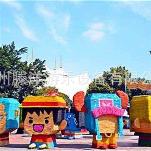 工艺大型卡通人物农耕稻草人公园户外景观抗老化稻草人雕塑摆件 - 图0