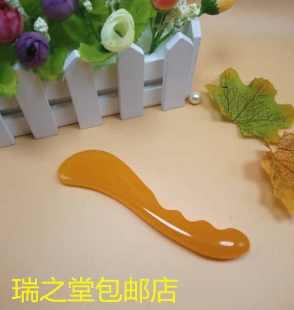 树脂半边棒刮脸勺拨筋棒蜜蜡点穴位棒刮痧棒刮刀面部眼部刮痧按摩 - 图2