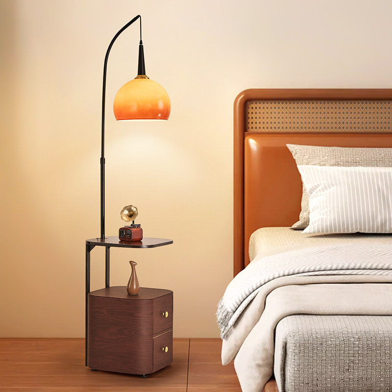 卧室床头柜台灯中古风落地灯客厅沙发旁氛围感茶几美式复古柚子灯,淘宝优惠券,粉丝福利购,淘宝优惠卷