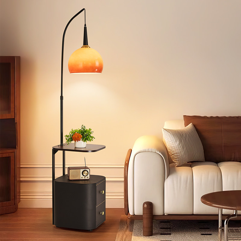 卧室床头柜台灯中古风落地灯客厅沙发旁氛围感茶几美式复古柚子灯,淘宝优惠券,粉丝福利购,淘宝优惠卷