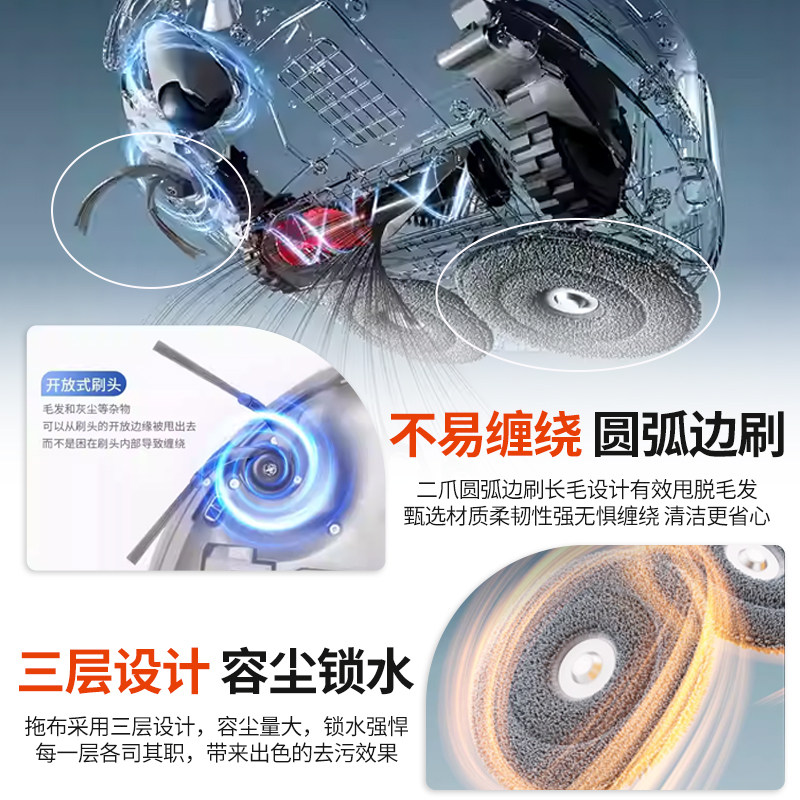 适用于石头扫地机器P20 ultra/plus配件滚边刷尘袋滤网抹布清洁液,淘宝优惠券,粉丝福利购,淘宝优惠卷