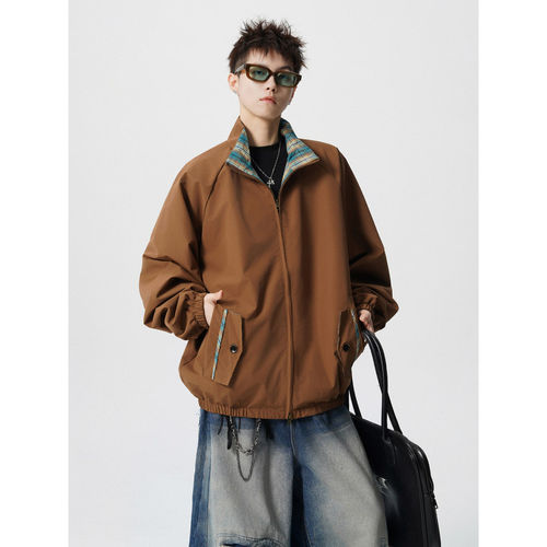 MPstudios原创男装SHIJOIN时有whichone美式复古宽松格子夹克外套 - 图1