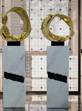 家居别墅酒店电视柜玄关落地装饰大理石底座摆件玻璃钢雕塑工艺品