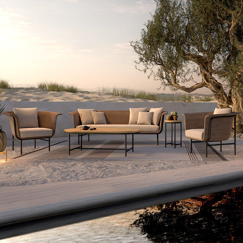 户外藤编沙发庭院室外别墅民宿风藤椅防水防晒阳台花园沙发组合,淘宝优惠券,粉丝福利购,淘宝优惠卷