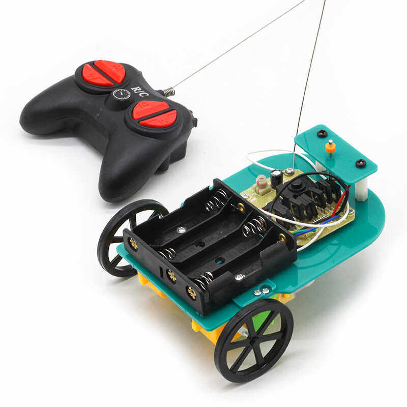 R3W6遥控车材料包27MHZ 儿童电动遥控车DIY小制作科学实验模型,淘宝优惠券,粉丝福利购,淘宝优惠卷