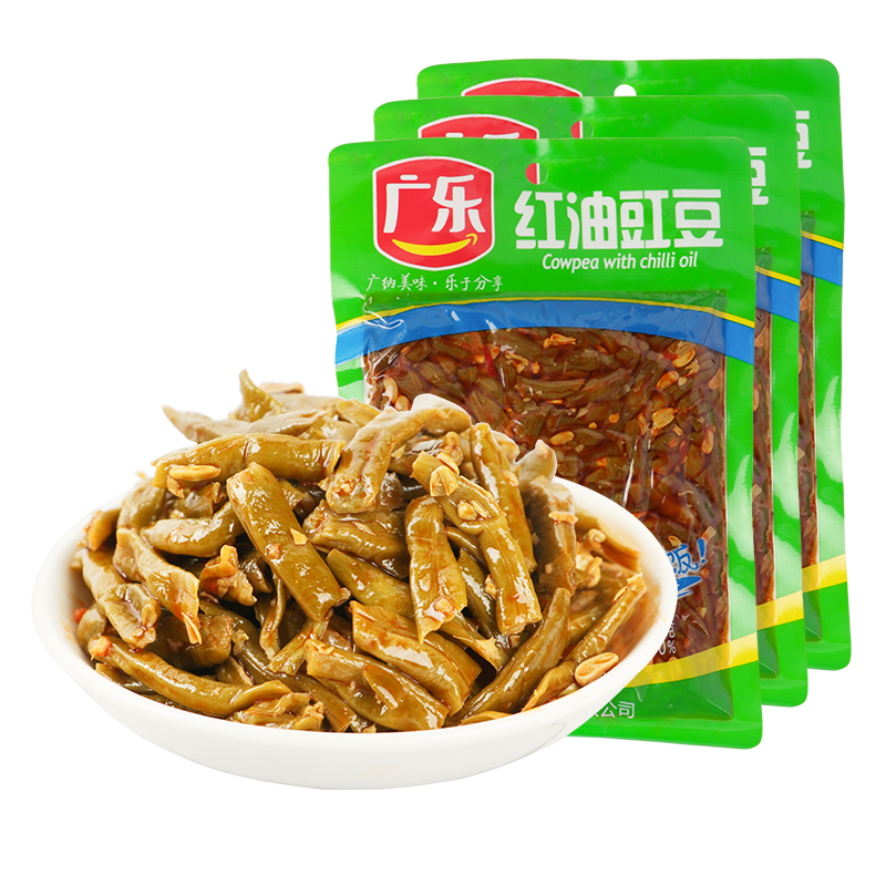 广乐红油豇豆下饭菜180g*6开味爽口酸辣豆角香辣泡椒早餐榨菜咸菜 - 图3