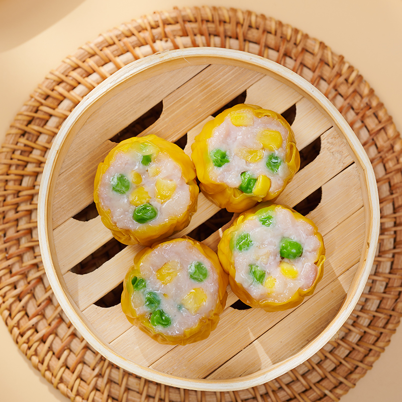 【量折】包道双蔬干蒸青豆玉米烧卖广式烧麦速冻面点225g