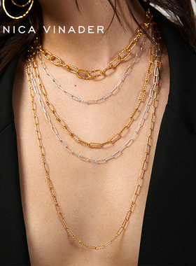MonicaVinader纹理环扣项链