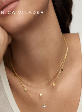 Monica Vinader莫妮卡项链星轨圆盘项链女时尚气质锁骨链毛衣链