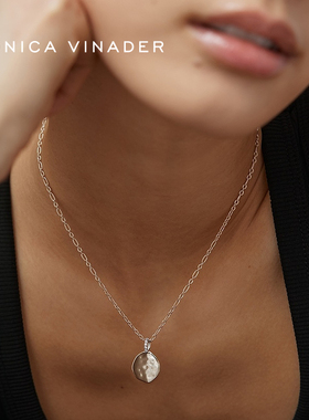 [新品]Monica Vinader莫妮卡祝语钻石圆饼吊坠气质好寓意项链首饰