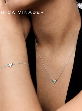 Monica Vinader莫妮卡流动心形项链锁骨链爱心情侣生日礼物送女友