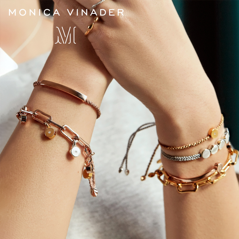 Monica 莫妮卡鹿晗明星同款友谊手链女可刻字饰品情侣手绳 Vinader Monica 莫妮卡鹿晗明星同款友谊手链女可刻字饰品情侣手绳 Vinader