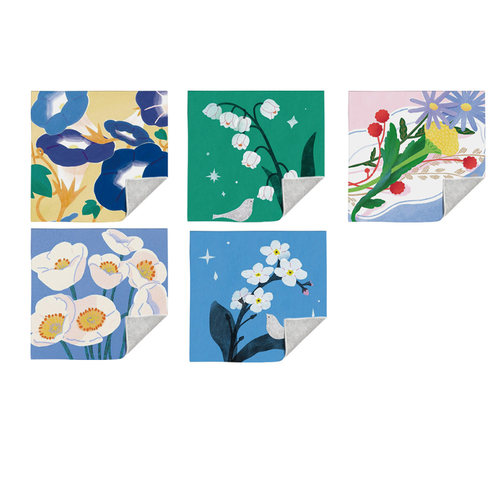 文艺简约花朵治愈百贴布单反相机镜头魔术布懒人相机单反内胆收纳 - 图0