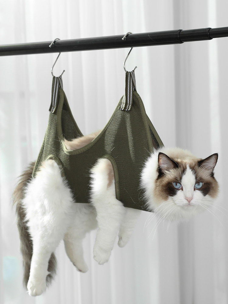 猫咪吊床剪指甲英短防抓防咬固定袋神器宠物打针喂药护理美容吊床,淘宝优惠券,粉丝福利购,淘宝优惠卷