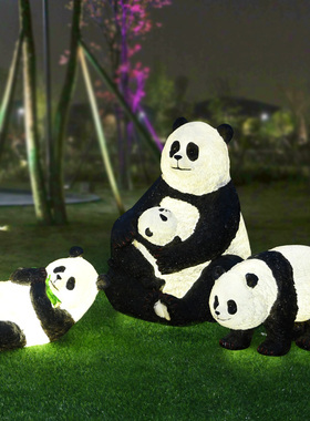 大熊猫户外别墅园林景观仿真动物