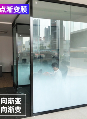 办公室圆点单向透光玻璃贴
