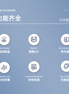 防晒隔热遮光窗户玻璃贴纸