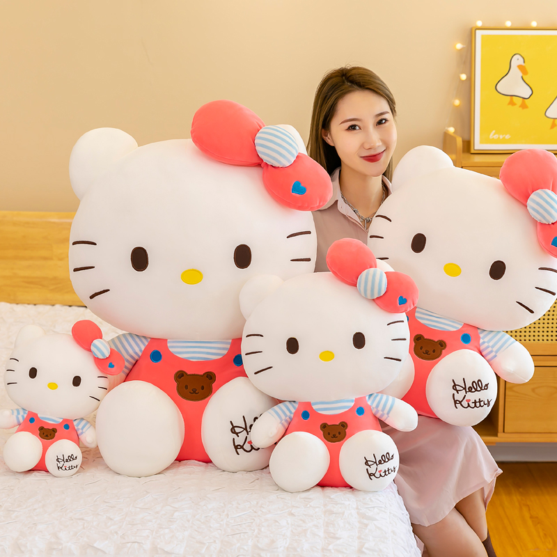 hellokitty公仔哈喽KT毛绒玩具凯蒂猫玩偶抱枕安抚娃娃生日礼物女 - 图0