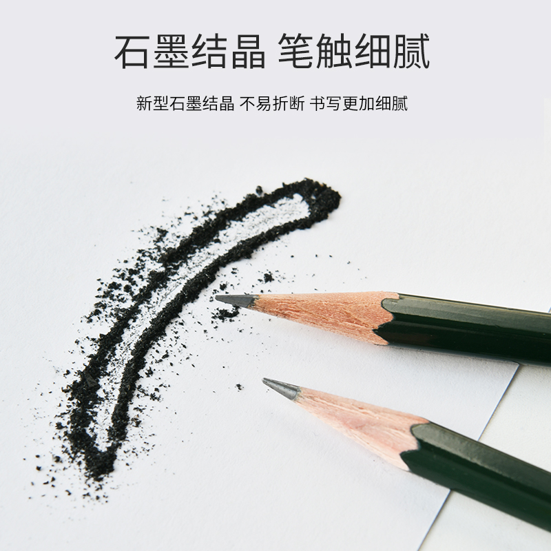 【组合量贩装】uni三菱9800DX铅笔木头铅笔绘画素描炭笔绘图2B/HB/2H学生考试用涂卡笔美术六角杆12支装 - 图3